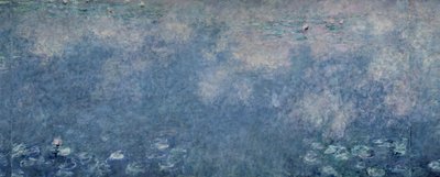 Seerosen: Zwei Trauerweiden, mittlerer rechter Abschnitt, 1914-18 von Claude Monet